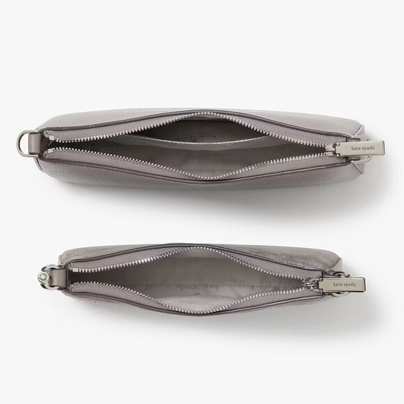 Kate Spade Duet Hare Grey Suede Leather Small Crossbody NWT - Picture 3 of 4